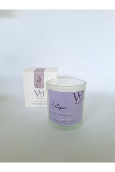 Frosted Soy Wax Candle - Utopia